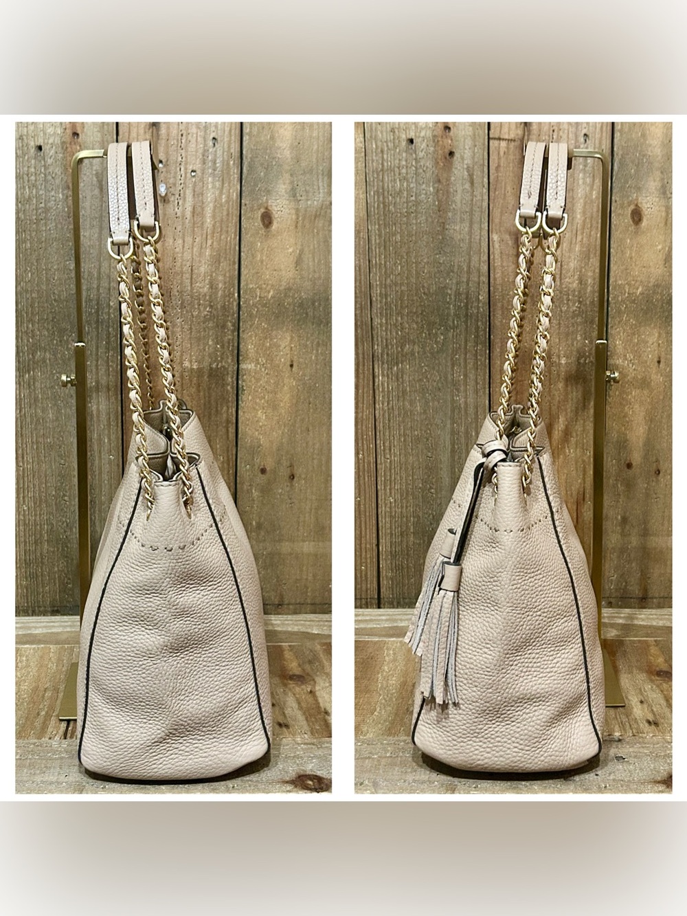 Tory Burch McGraw Chain Tote Bag with Free Bag Scarf & Dust Bag. - Picture 15 of 16